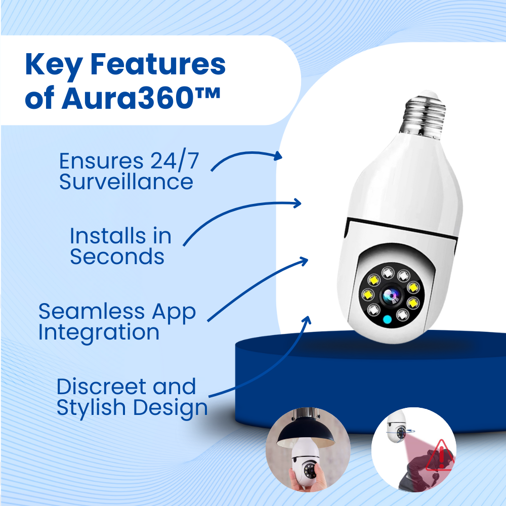 Aura360 Security Light™ Wi-fi Smart Câmera