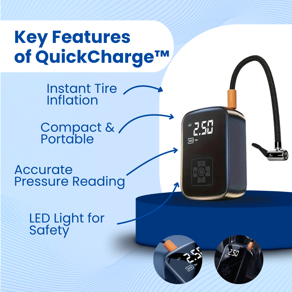 QuickCharge™ Car Tire Inflatoror