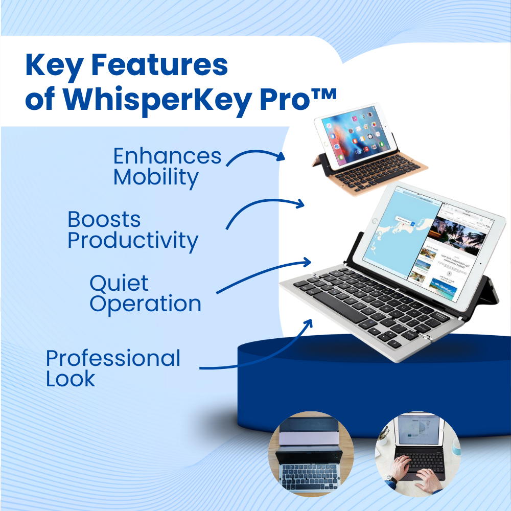 WhisperKey Pro™ Bluetooth Keyboard